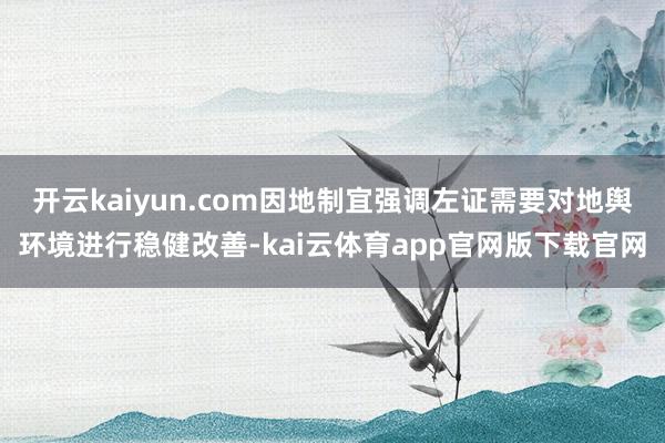 开云kaiyun.com因地制宜强调左证需要对地舆环境进行稳健改善-kai云体育app官网版下载官网
